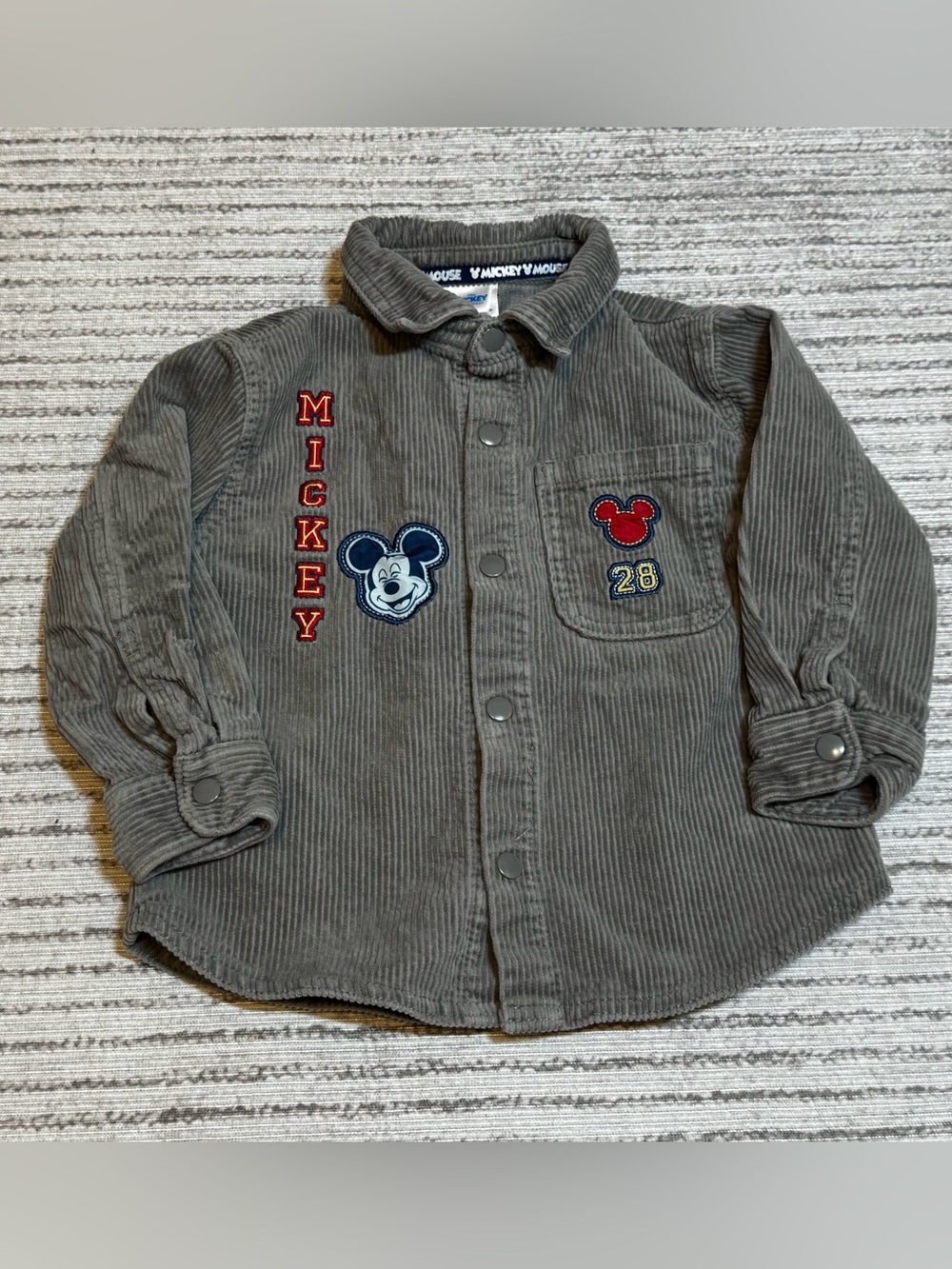Disney Mickey & Friends Corduroy‎ Button Up Shirt Size 3T